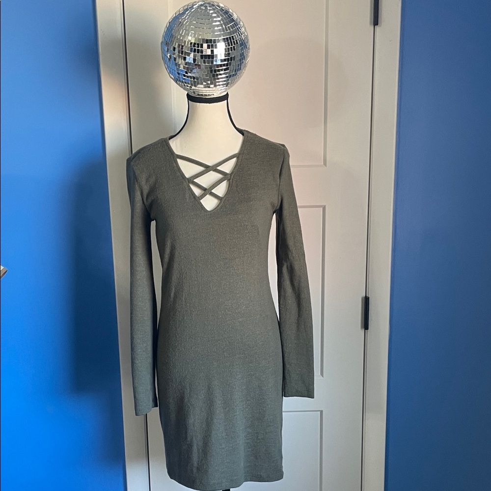 Stella Tweed Gray Long Sleeve Dress